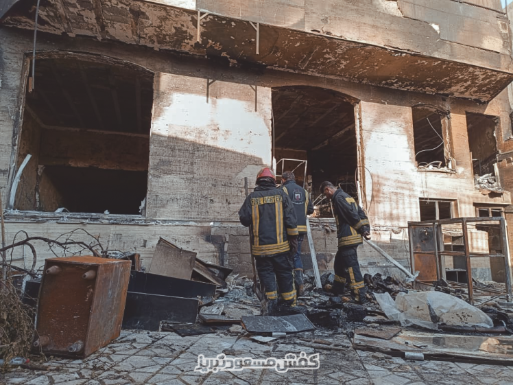 آتش سوزی انبار کفش مسعود تبریز